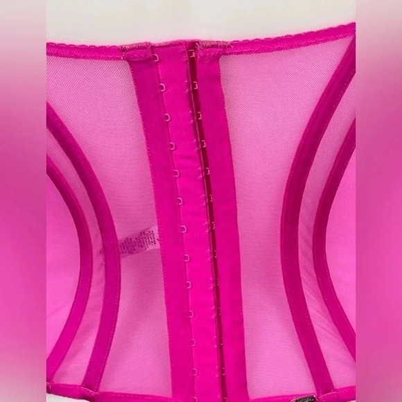 La Senza Bustier Corset  Hot Pink With Jewels - Picture 8 of 8